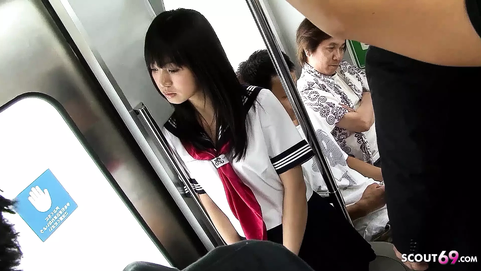 Kotomi Asakura gets a wild ride in a public bus with a pack of horny older guys
