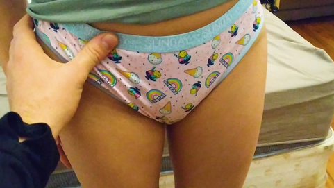 My Step Step-brother blows my explosion in my taut twat while I see in underpants