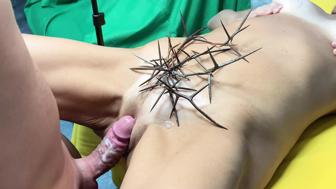 Stepmom and stepson take turns draining and jerking the thickest explosion on her stomach