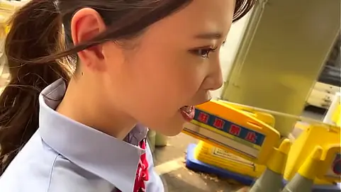 Mizuki Minami's petite body gets pounded in doggy-style while her asian step-sister is away