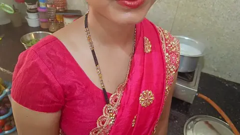 Your Indian Bhabhi's hot desi doggystyle in the kitchen with a hot cumshot