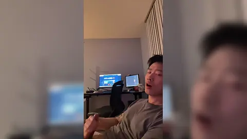 KevNCvc, the cute asian boy, misses you and sends you a nutting movie