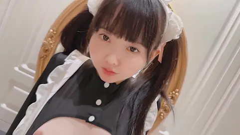 BabyYurin's cute Asian maid's hair was tightly bound and she was drilled hard in POV doggy-style action